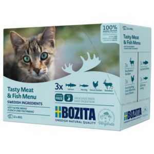 Nourriture humide chats, sachets, Bozita, viande, poisson